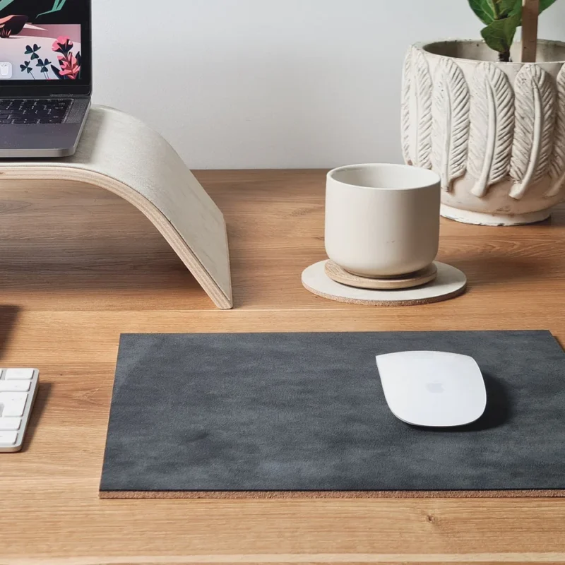 Petit tapis de souris - Alcantara noir