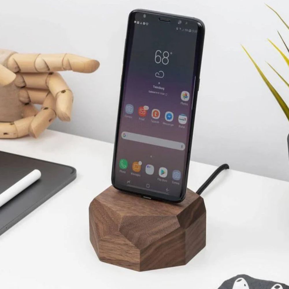 Station D'Accueil Pour Smartphone - Noyer – Image 2
